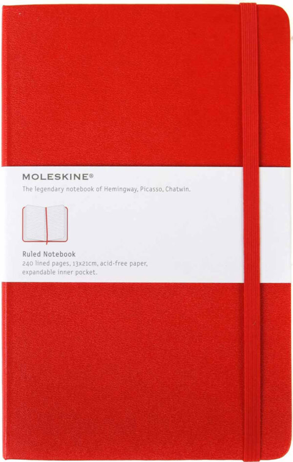 Large Ruled Notebook Red