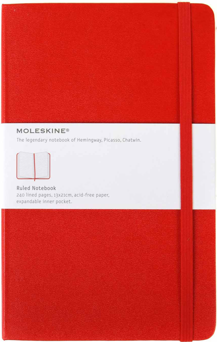 Large Ruled Notebook Red