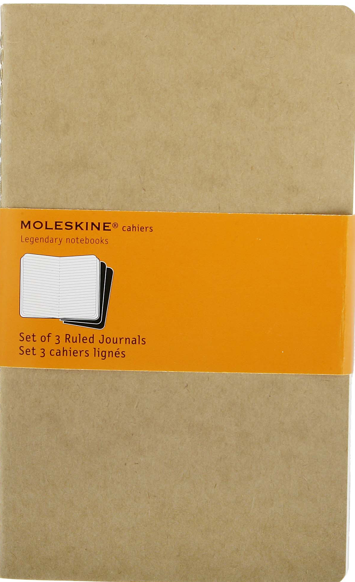 Large Ruled Cahier Buff set of