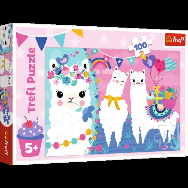 Happy llamas Trefl Puzzle 100 (410x278) 100 Pieces 16363