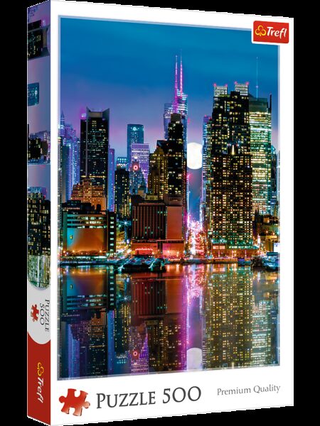 Full moon over the Manhattan Trefl Puzzle 500 (480x340) 500 Pieces 37261
