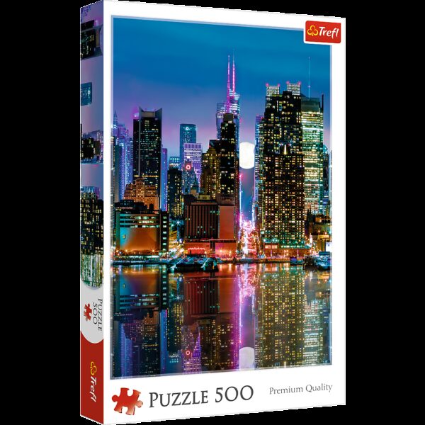 Full moon over the Manhattan Trefl Puzzle 500 (480x340) 500 Pieces 37261