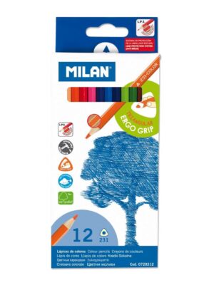 Box of 12 triangular colour Pe