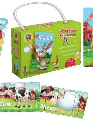 Stripes Puzzle - Farm Animals