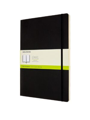 Moleskine Classic A4 Plain Softcover Notebook: Black