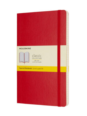 Moleskine Scarlet Red Extra Large Squared Notebook Soft