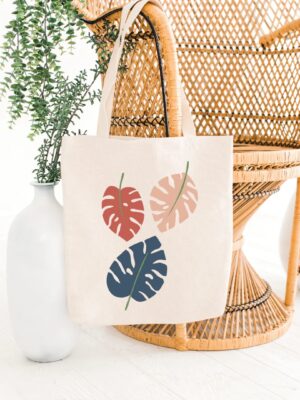 3 Leaves Printed Tote Bag