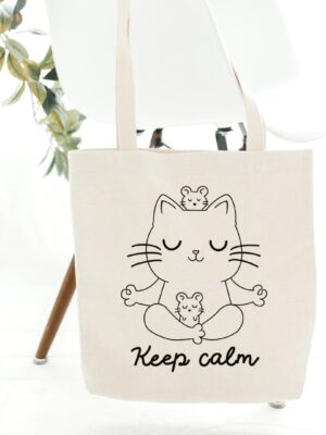 Keep Calm Kitten Printed Tote