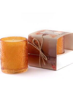 Yellow Textured Dotted Glass