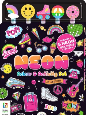5 Pencil Set Neon Gel Pens