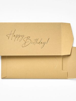 Gold Happy Birthday Money Enve