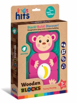 Wooden Blocks Funny Monkey