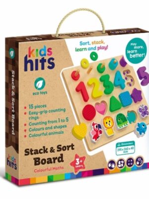 Wooden Stack and Sort Board Colourful Maths