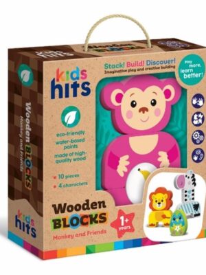 Wooden Blocks Monkey and Friends