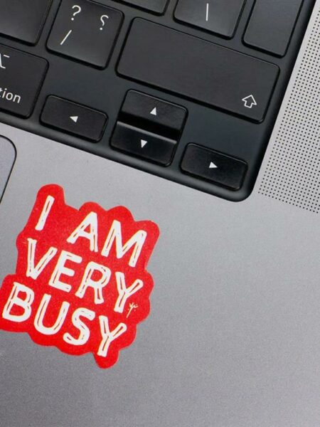 I am very busy Laptop Sticker