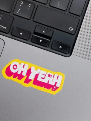 Oh yeah Laptop Sticker