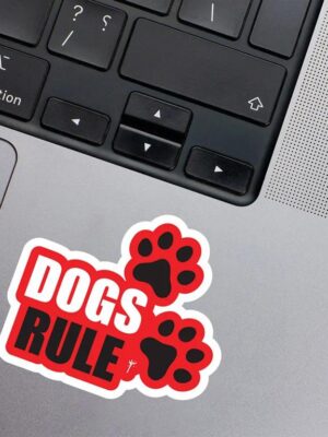 Dogs rule Laptop Sticker