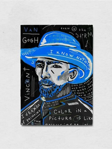 A5 Van Gogh Blue Lined Notebook