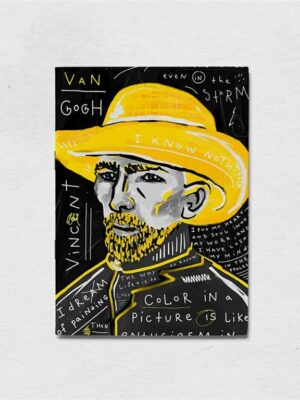 A5 Van Gogh Yellow Lined Notebook