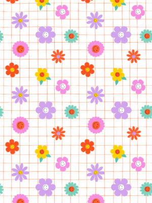 Groovy Flowers Wrapping Paper 50*70