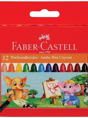 12 Colors Jumbo Wax Crayons Faber-Castell