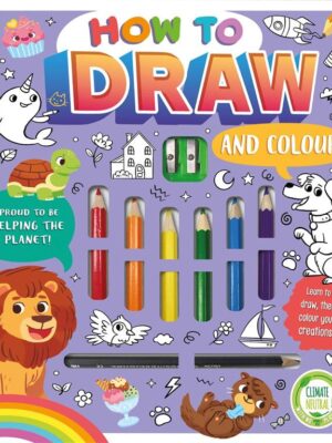 How To Draw And Colour (Book and Colouring Pens)