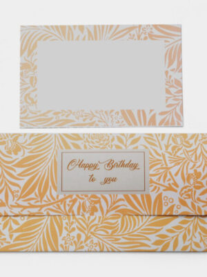 HB YellowFloral Envelope with matching Card