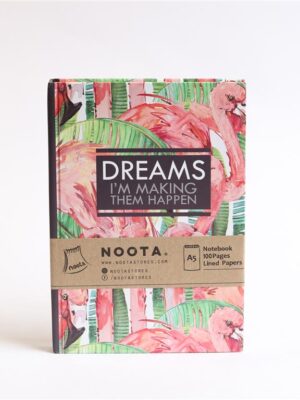 Shine Flamingo A5 Hardcover Notebook 100 Lined Pages