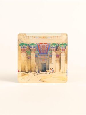 Coaster Philae Temple by David Roberts (9x9 cm) CO-5026