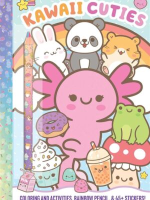 Kawaii Cuties: Coloring Book with Rainbow Pencil