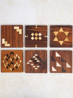 Geometric Inlay Coasters