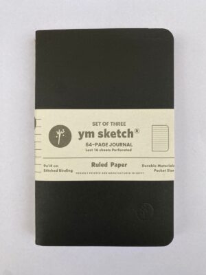 Black Notebook Journal Pocket Set 3 Lined (1024)