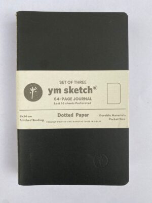 A6 Black Dotted Set of 3 Notebook Journal (1609)