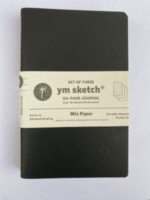 A6 Black Mix Set of 3 Notebook Journal (1611)