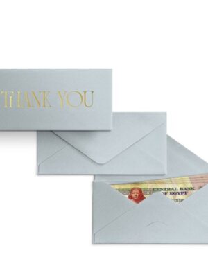 New Silver Thank you Money Envelope