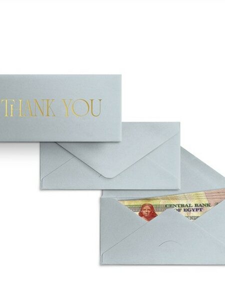 New Silver Thank you Money Envelope