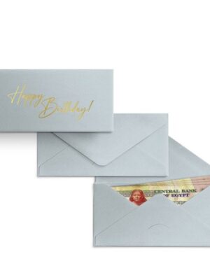 New Silver Happy Birthday Money Envelope