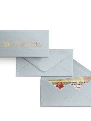 New Silver Best wishes Money Envelope