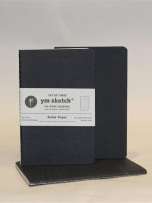 A6 Navy Lined Set of 3 Notebook Journal (1617)