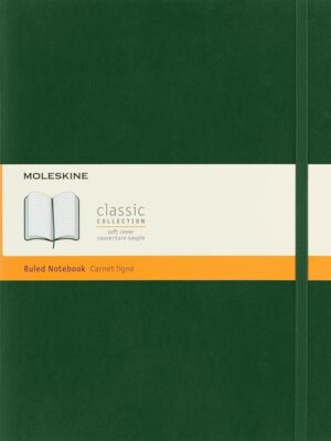 XL Ruled Myrtle Green Soft Notebook