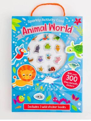 Sparkly Activity Case: Animal World (3 Wild Sticker books wi