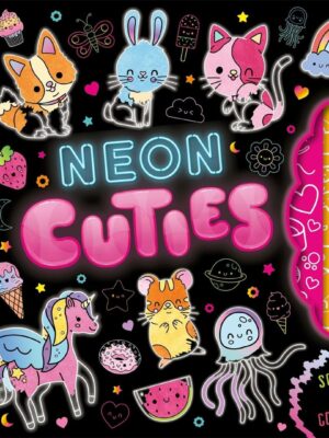 Neon Cuties (Scratch Art & Colouring)