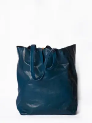Blue Genuine Leather Bag