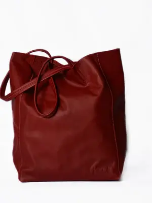 Red Genuine Leather Bag