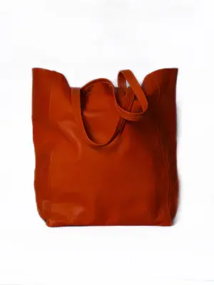 Orange Genuine Leather Bag