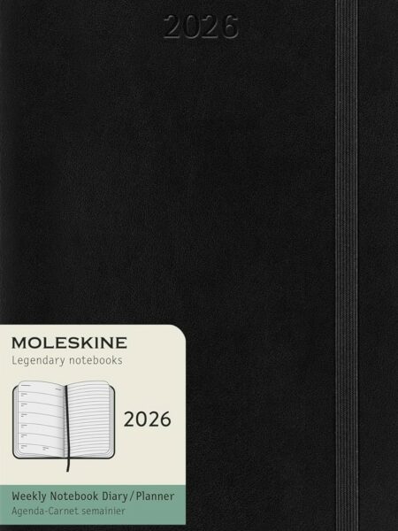 Large Black Soft 12M Weekly Planner