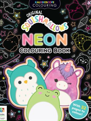 Kaleidoscope Squishmallows Neon Colouring Book