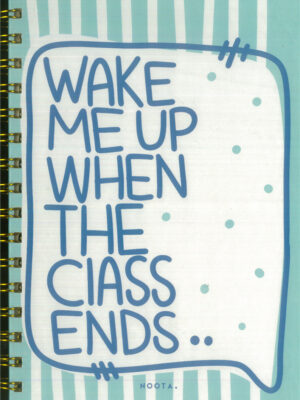 Wake Me Up A5 Hardcover Wired Notebook 100 Papers