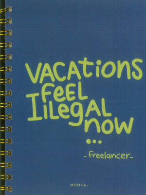 Illegal Vacations A5 Hardcover Wired Notebook 100 Papers