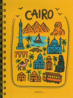 Yellow Cairo A5 Hardcover Wired Notebook 100 Papers